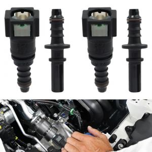 2 Ensemble 7.89mm Connecteur de Tuyau de Carburant de Voiture, Raccord durite Essence, Connecteur ID6 Adaptateurs de Durites pour Voitures, Droit Voiture Carburant Tuyau Rapide Libération Connecteur (DAOLIANGKEJI, neuf)