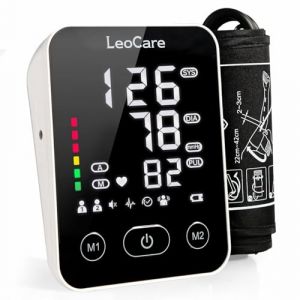 LeoCare Tensiomètre 528, Certifié CE, Appareil de Tension Artérielle Cliniquement Validé. Tensiomètre Bras pour Usage Domestique, Technologie de Détection des Battements Cardiaques Irréguliers (Leo Medica Europe, neuf)