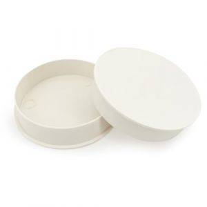 Lot de 2 couvercles de tuyau de ventilation DN 75-65 - Diamètre extérieur : 75 mm - Couvercle de tuyau - En PVC - Pour tuyaux de drainage (Kalexion, neuf)