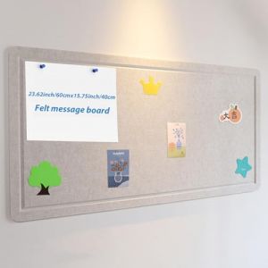 Grand tableau d'affichage, 60 x 40 cm, en feutre, tableau mémo avec aiguilles, tableau de vision, tableau d'affichage en feutre autocollant pour bureau, école, salon, cuisine, décoration murale en (yjspbsm-shop, neuf)