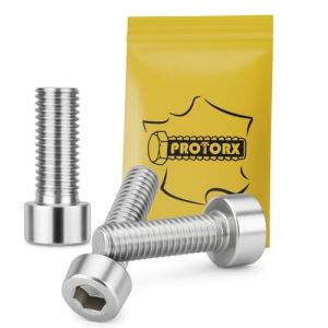 Vis Btr M3 x 8mm : 20 Pcs Visserie Inox pour Rondelle Ecrous | 6 Pans Creux Tete Cylindrique Acier A2 | Vis CHC Inox Tete Ronde Metal Anti-Rouille - DIN 912 | PROTORX (Kleoxs, neuf)