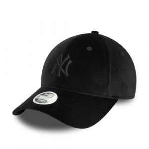 New Era New York Yankees MLB Casquette pour Les Fans Femme Fille Chapeau Velours réglable visière courbée Noir (capspin, neuf)