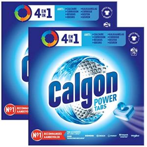 CALGON Lot de 2 4en1s Pastilles Anticalcaire Nettoyant pour Lave-linge - 75 tablettes (La petite abeille, neuf)