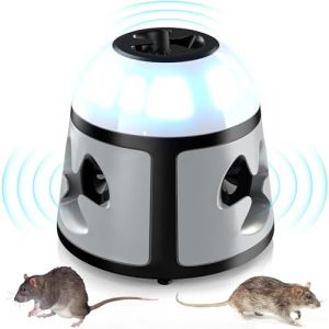 Professionnel Ultrasons Souris &agrave; Ultrasons et Rats 360 &deg;, Appareil R&eacute;pulsif Ultrasons Anti Rongeur Les et la Rats, Souris, Campagnols et Loirs (Jinwanglai, neuf)