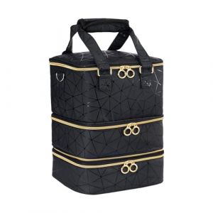 FashionCha Trousse de transport pour vernis à ongles, trousse de maquillage pour femme, organiseur pour outils de manucure (EthicalGlow, neuf)