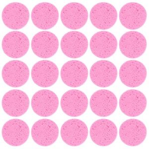 Zerodeko Lot de 50 &Eacute;ponges de Maquillage Rondes en Cellulose Naturelle 80X80 MM &Eacute;ponge Visage Douce et Exfoliante pour D&eacute;maquillage et Nettoyage Quotidien Peau (Joseph Xu, neuf)