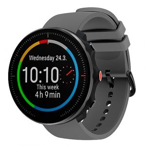 Hiseus Compatible avec Polar Vantage M / M2 Bracelet, Bracelets Souple en Silicone Sports Strap Bracelet de Montre Compatible avec Polar Grit X/Pro/Titan Bracelets (Gris Foncé) (Hiseus-EU, neuf)