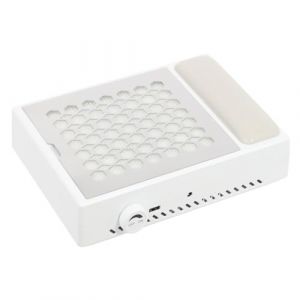 gegeweeret Aspirateur à ongles 56 W 4200 tr/min réglable en continu, ≤ 65 dB silencieux + port USB, filtre réutilisable, tapis antidérapant, pour salon de manucure et manucure à domicile (blanc) (Dorabiupaa, neuf)