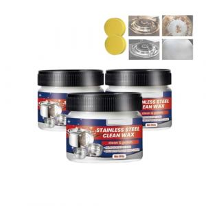 Pâte nettoyante pour ustensiles de cuisine en acier inoxydable, pâte nettoyante nanotechnologique magique pour casseroles et poêles (3PCS) (ZZAQWLKJ, neuf)