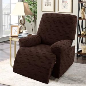 Housse de fauteuil inclinable en jacquard extensible pour fauteuils inclinables 1, 2, 3 places, protection de meubles lavable pour Lazyboy, fauteuils &eacute;lectriques et protection contre les animaux (cube (chaowuuk, neuf)