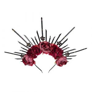 JEWEDECO Bandeau Floral Gothique Pour Femme Accessoire De Cosplay Fête Couronne Fleurs Pour Halloween Et Performances Scéniques (Durgant, neuf)