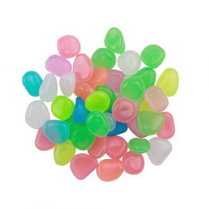 300 Lumineuses Cailloux, Galet Lumineux, Caillou Phosphorescent, Galets Lumineux Cailloux, Galets Brillants Décoratifs pour Extérieur Jardin Aquarium Galets Lumineux qui Brillent Dans Noir, Couleur (WeiLi Technology, neuf)