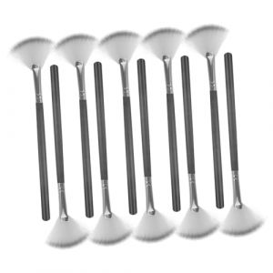 Anneome 10 Pièces Pinceaux Maquillage Éventail Petits Pinceaux Multi Usage pour Highlighter Application Précise Dessence Acide Compact et Portable pour Esthéticiennes et Maquillage Facial (Zzenpu, neuf)