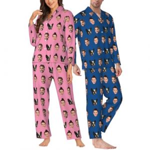 Pyjama personnalis&eacute; avec photo de visage personnalis&eacute;, pyjama pour chiens/chats, pyjama pour animaux de compagnie, Personnalisable, S-5XL (PersonalizedGiftsNow, neuf)