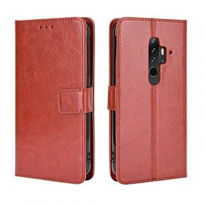 Coque pour Blackview BV6300 Pro &Eacute;tui &agrave; Rabat en Cuir PU Portefeuille Housse Simili Cuir Flip Cover Magn&eacute;tique Anti-Choc avec Fonction Stand Etuis Compatible avec Blackview BV6300 Pro, Marron (BaiFu-EU, neuf)