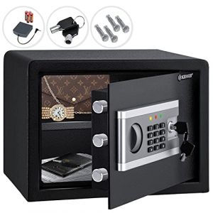 KESSER® Coffre-fort Électrique | Boîtier à piles inclus | Coffre-fort électronique | Triple verrouillage à double boulon | Coffre-fort mural ou à poser au sol | Coffre-fort à poser, M (WMK Trading GmbH, neuf)