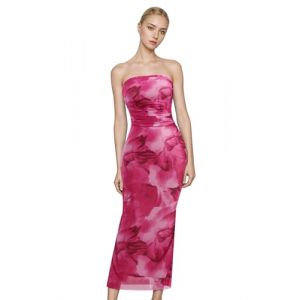 AGYMNX Femme Robe El�gante Longue Femme Fourreau �troite �t� sans Manches sans Bretelles Cravate Teinture Longue Bodycon Slim Fente lat�rale Cocktail Robes de F�te Rose M (ZHECI, neuf)