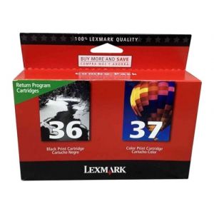 Lexmark 18C2229 36 37 X3650 X4650 X5650 X6650 X6675 Z2420 Ink Cartridge Set (Black & Color, 2-Pack) in Retail Packaging (BLACKDAYS GLOBAL LLC, neuf)