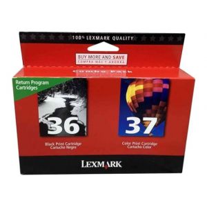 Lexmark 18C2229 36 37 X3650 X4650 X5650 X6650 X6675 Z2420 Ink Cartridge Set (Black & Color, 2-Pack) in Retail Packaging (Monatik llc, neuf)