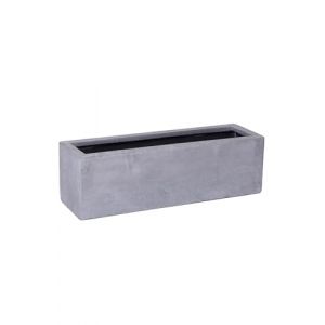 VIVANNO Bac à Fleurs Bac à Plantes en Fibre de Verre FLOBO Aspect béton Gris - 15x60x17 cm (AE Trade, neuf)