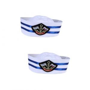GALPADA 2 Pièces casquettes marines casquette yacht casquettes hommes Jouer au chapeau casquette army casquette armée chapeaux de performance pour enfants chapeau de de marin (Martin Peng, neuf)