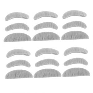 FRCOLOR 6ensembles Kit De Barbe Grise Pour Homme Avec Sourcils Ensemble Accessoires De Costume Autocollant Pour Cosplay Et F&ecirc;tes Halloween (Different Quality, neuf)