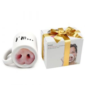 auvstar Tasse &agrave; Caf&eacute; Cr&eacute;ative et Amusante en C&eacute;ramique,Mug Personnalis&eacute; Nez de Cochon,pour vos amis et coll&egrave;gues, cadeaux pour No&euml;l, (cochon) (AUV0031, neuf)