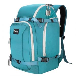 Coolfel Sac &agrave; Dos pour Chaussures de Ski, 50L Sac &agrave; Dos de Voyage pour Ski avec Compartiment pour Casque, pour Snowboard, Patins ou Rollers, Sports d'hiver (HEBOKJ, neuf)