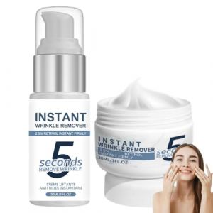 2pc Ensemble De Soins Anti-Rides 5 Secondes Au R&eacute;Tinol, Creme Liftante Anti Rides Instantan&eacute;, Combleur De Rides Immediat, Roveaskin Anti Rid&egrave;s Instant, Creme Hydratante Visage, Wrinkle Power (xiaxiappa99, neuf)