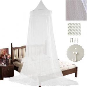 KLLJ Moustiquaire de Lit,Moustiquaire,Moustiquaire Ciel de Lit,Moustiquaire à Mailles Fines,Grande Moustiquaire de Lit Prévenir Moustiques,Moustiquaires de Lit Bébé,Lit Simple,Lit Double (kangliyaun, neuf)