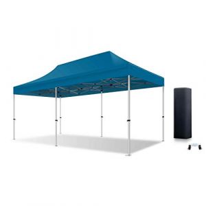 Actiexpress Tente Pliante Barnum Pliant Tonnelle Professionnelle 2x2,3X3,3x4.5,3x6,4x8 Structure en Aluminium 45mm Toit 380g/m² qualité professionelle (Bleu Azur, 3x6) (Actiexpress, neuf)