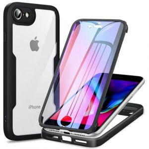 Phoona 360 degrés Coque pour iPhone 7/8/SE2022/SE2020 avec Transparent Protection d'écran, TPU Silicone Antichoc écran Coque, Anti-Rayures Intégrale Étui Housse pour iPhone 7/8/SE2022/SE2020, Noir (GERNERT PAUL, neuf)