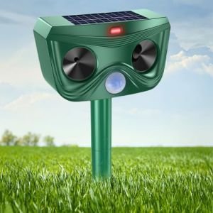 Répulsif Chat Ultrason, Répulsif Chat Exterieur, Répulsif pour Chats Solaire, répulsif à ultrasons avec Détecteur de Mouvement pour Jardin Cour Contre Les Chats Chiens Renards Oiseaux Rats (EU NWDA, neuf)