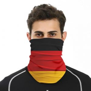 RUIXIA Foulard Multifonction Bandana Drapeau Allemagne Tour de Cou &Eacute;lastique Cache-Cou Tubulaire S&eacute;chage Rapide Anti-Solaire Respirant pour V&eacute;lo Moto (RUIXIAMUK, neuf)