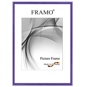FRAMO Cadre photo étroits 32 x 45 cm en bois massif | Pourpre brillant | Couleur/taille sélectionnable | Cadre pour affiches | Puzzles | Photos N°125 (Framecenter24_online, neuf)