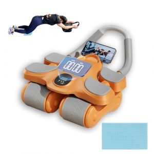 Roue Abdominale, Abdos Musculation Appareil Avec Minuterie Conception Silencieuse &Eacute;quilibre &Agrave; Quatre Roues, Roue Abdominale &Agrave; Rebond Automatique Pour Fitness Pour Adultes Et Enfants. (orange) (ShanXiJinYouDianZiShangWuYouXianGongSi, neuf)