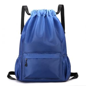 Nnicorns Sac à Dos Sportif Imperméable Grand 33x16x49 cm - Homme/Femme pour Yoga, Fitness, Voyage & Shopping - Cordon Ajustable Résistant(bleu) (Nnicorns Shop, neuf)