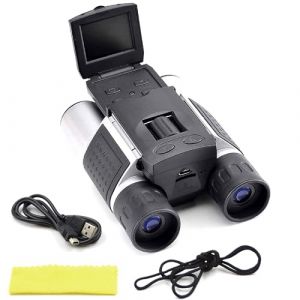 FISHTEC - Jumelles Caméra Numérique - Binoculaire 12 x 32-1080P Ecran LCD Full HD - Enregistre Photos et Vidéos - Grossissement x10 - Randonné, Chasse, pêche, Golf, Surveillance - Micro SD (SOLDELA ®, neuf)
