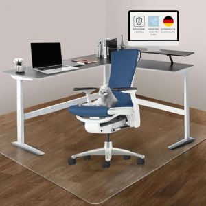 Artwelt Tapis de Protection de Sol pour Chaise de Bureau 2 mm en PVC Mat Antid&eacute;rapant &Eacute;paisseur R&eacute;sistant et Incassable (110cm X 120cm) (Artwelt, neuf)