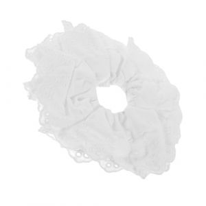 GALPADA &Eacute;lastiques &agrave; Cheveux D&eacute;coratifs en Dentelle Grosse Taille Double Couche Blanche, Accessoire pour Femmes et Filles, &Eacute;lastiques pour Queue de Cheval F&ecirc;te et Usage Quotidien (Hargrove Hare, neuf)