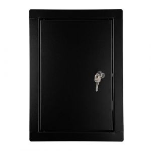 ADGO - Trappe de Visite 40x50, Porte de Visite, Trappe de Service pour Inspection et Recouvrement, M&eacute;tal, Montage Horizontal et Vertical - Noir, avec serrure (ADGOsklep, neuf)