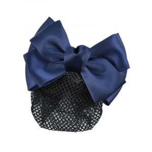 Pince à Cheveux pour Femme, Barrette en Ruban avec Chignon en Filet, Co re Chignon Professionnel, Co re Chignon, Attache à Cheveux, Barrettes en Filet, Filet à Cheveux, Nœud Papillon(Bleu) (BWTD, neuf)