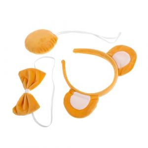 minkissy 1 Jeu bandeau oreille d'ours accessoire de costume d'ours pour tout-petit accessoire d'oreille d'animal -tête ours mignon casque d'oreille d'ours tête d'ours en tissu Khaki (Prettbeauty, neuf)