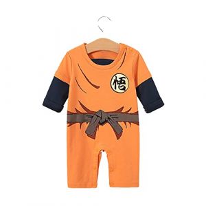 NCTCITY Bébé Garçon Fille Combinaisons en Coton Mignon Animé Été Nouveau-né Barboteuse Infantile Grenouillères Cosplay Pyjama Naissance Bobysuits avec Bouton-Pression Luffy Chopper Son Goku (NCTCITY, neuf)