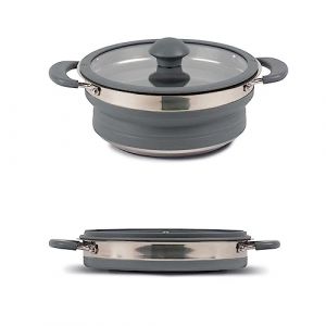 Kampa pliante Casserole 1.5 litre Gris Coque en silicone et ST/STL (Funky Leisure UK (FR), neuf)