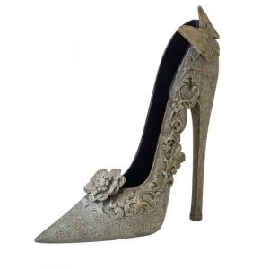 Storm's Gartenzaubereien Chaussures d&eacute;coratives en m&eacute;tal - 30 x 25 x 10 cm - Escarpins &agrave; talons hauts pour le jardin - Cadeau pour les amateurs de chaussures - Pot de fleurs succulentes - D&eacute;coration (Gartenzaubereien, neuf)