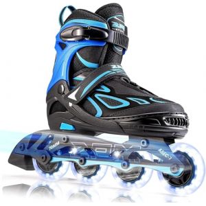 2pm Sports Brice Taille réglable Roller Enfant Fille lumière LED Roues, Rollers en Ligne pour Enfants,Fille at Femmes et Homme (Dream Skates Co., neuf)