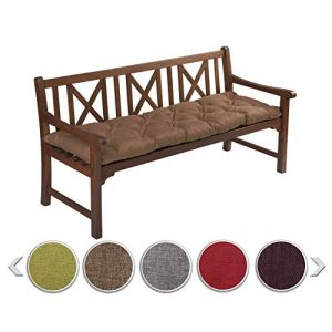 sunnypillow Coussin pour Banc de Jardin 140 x 40 cm - Matelas Exterieur, Interieur - Coussins Assise Balancoire - Confortable Coussins de Meubles pour Terrasse, Balcon, Banquette - Brun (Globix24, neuf)