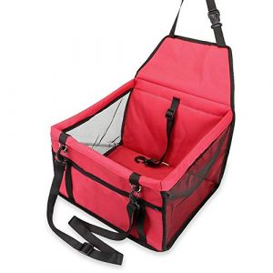PETEMOO Si&egrave;ge d'appoint de Voiture pour Chien Chats, Housse de si&egrave;ge imperm&eacute;able Respirante avec Laisse de s&eacute;curit&eacute;, Petit Sac de Transporteur de Voiture de Voyage de Chiot de Chien (PETEMOO-FR, neuf)