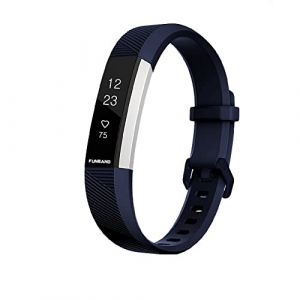 FunBand Bracelet en Silicone Souple pour Fitbit Alta HR et Alta - Sangle de Remplacement Réglable Sport Accessoire pour Montre Connectée (1-Pack Bleu) (FunBand EU Direct Store, neuf)